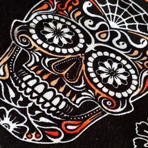 Halloween Sugar Skull & Spider Print Leggings LE NWOT